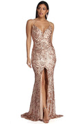 Rose Gold Sequin Mermaid Gown