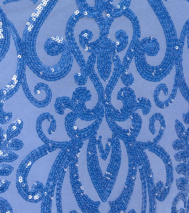 Open Back Mermaid Sequin Formal Dress